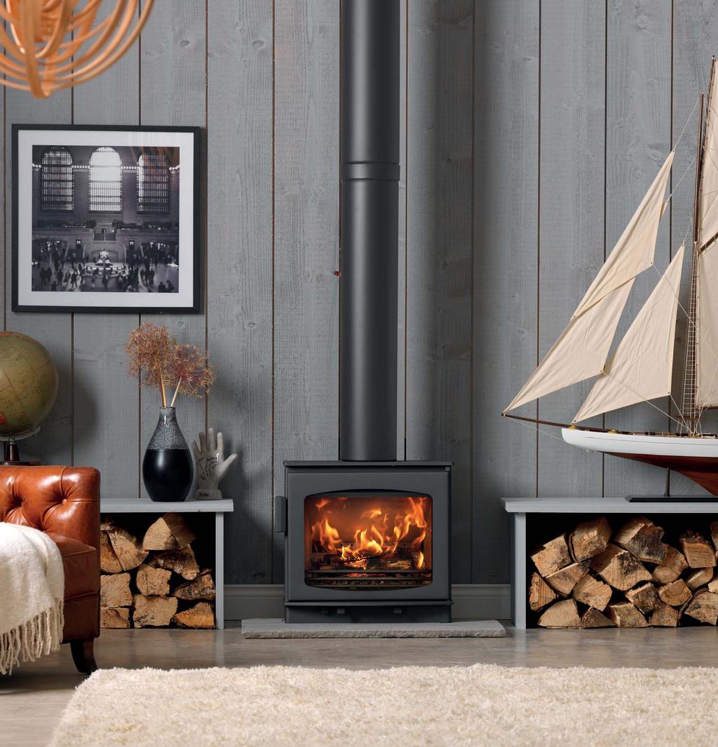 STEEL STOVE RANGE Wychwood EEI classification for ecolabelling 2018 A + With its contemporary styling the Wychwood woodburning stove creates a stunning focal point in any home.