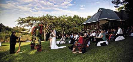 There is the choice of getting married on the elephant deck with the six resident elephant, on the banks of the Sabie River or in the amphitheatre at the