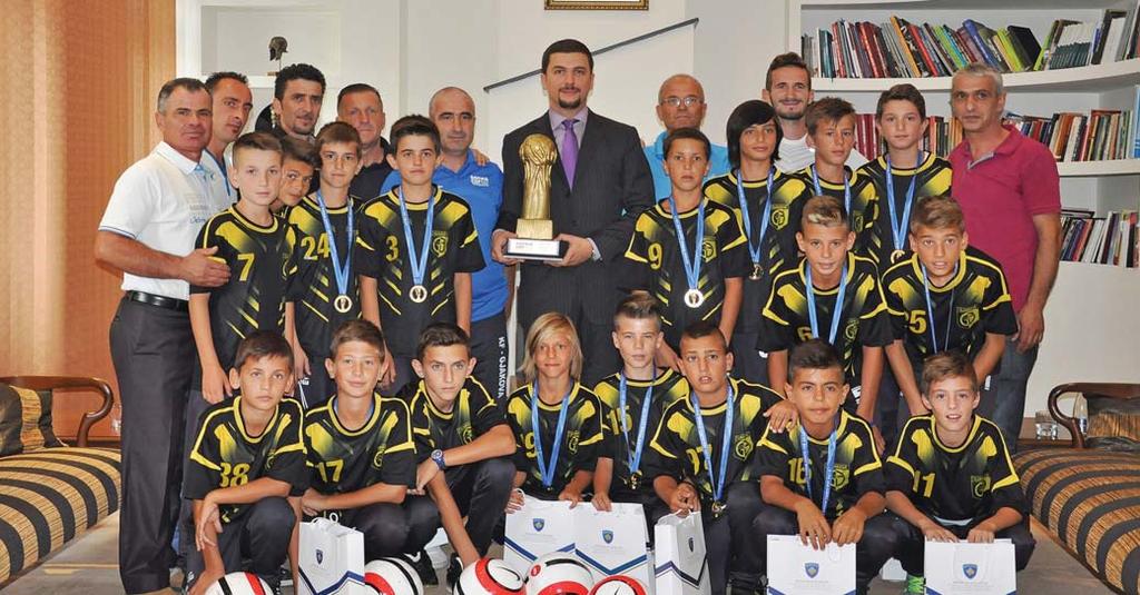 NEWSLETTER Minister Krasniqi welcomes U-12 football players of FC Gjakova, winners of Gothia Cup 2013 Minister of Culture, Youth and Sports, Memli Krasniqi, welcomed at a meeting members of the U-12