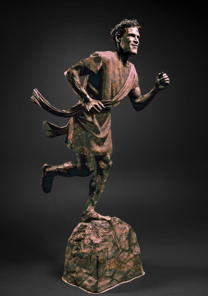 Marathon Legend The Athenians sent a messenger named Pheidippides home with the news of the victory. He ran nearly 25 miles from Marathon to Athens!