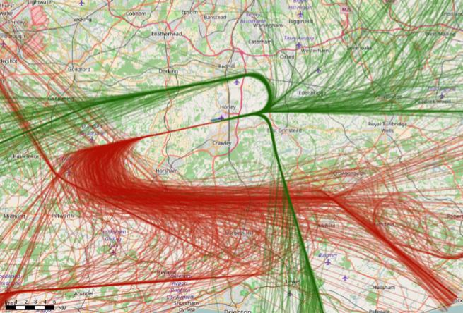 Gatwick does not operate in isolation; the south east corner of the UK is one of the world s busiest sectors of airspace and Gatwick s own aircraft movements need to be integrated with traffic