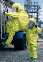 radioactive agents exists. Garments made of Tychem F have been tested by the Soldier and Biological Chemical Command (SBCCOM) in Aberdeen, Md.