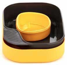 CAMP-A-BOX LIGHT Limited content to what is needed for a light meal. Includes a Plate with Lid, Fold-A-Cup and Spork.
