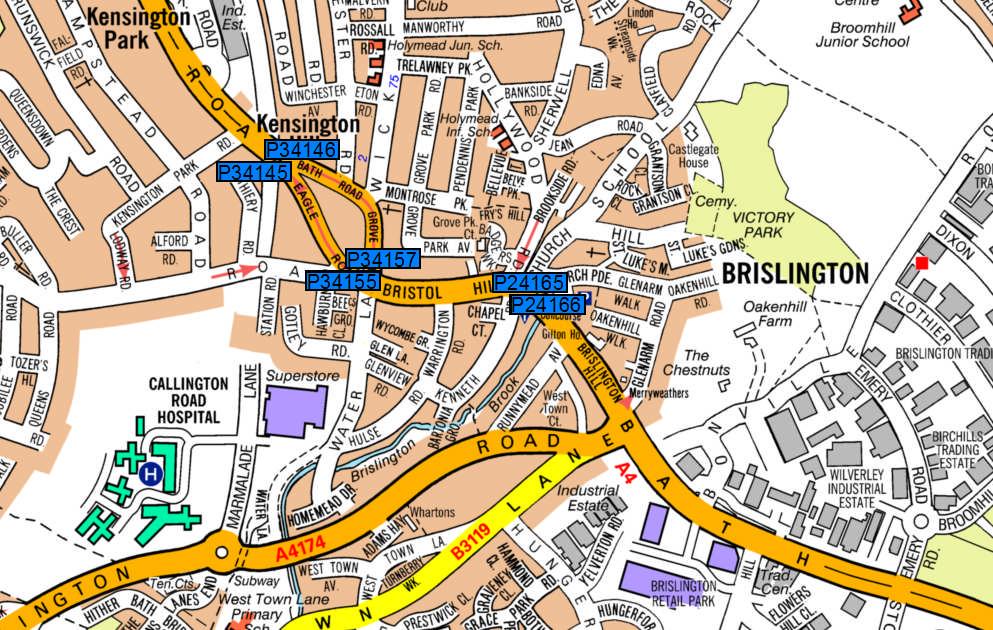The Trial Sites On the main Bath Rd (A4) into Bristol, a busy main road and important public transport corridor, there are three dual pedestrian crossings in close proximity (as shown in figure 1),