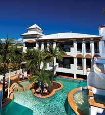 Regal Port Douglas HHHH An exotic swimming pool domain provides the centrepiece of relaxation and recreation at this centrally located property. Beach 300m Town Centre 10m Map page 49 Ref.