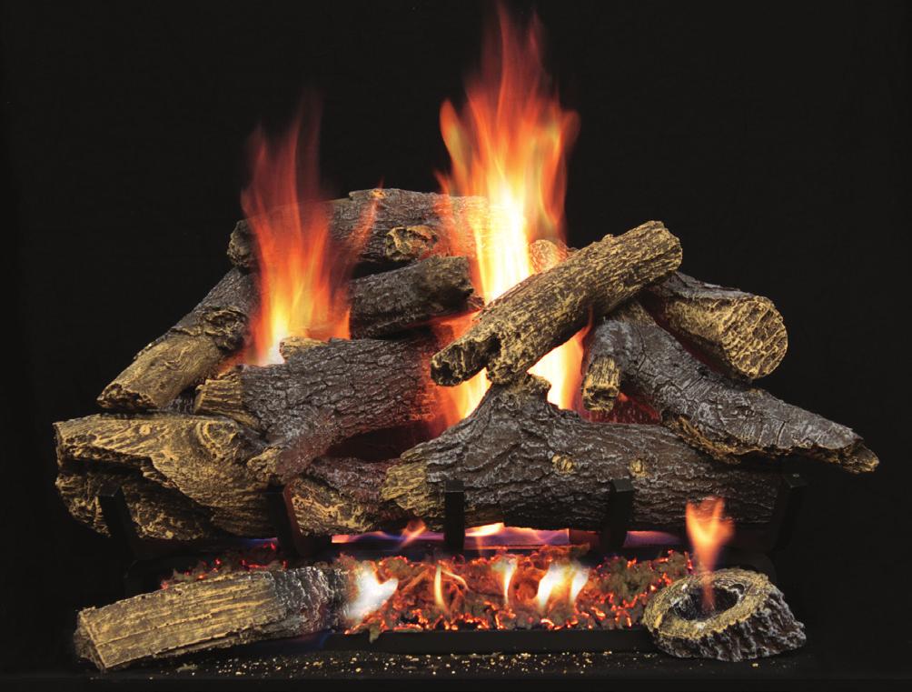 Sand pan burners allow you to arrange the log set to suit your taste. Choose a traditional match-light set or one of our Systems for even greater operating ease.