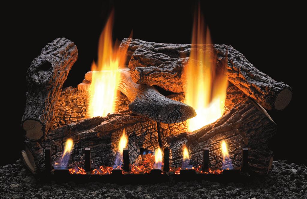 Vented log sets are considered decorative systems and must be installed in a vented fireplace with the damper open and may not