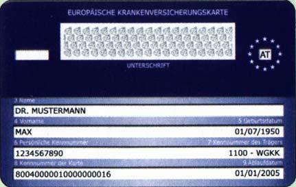 kartice. Tak primer združene kartice že obstaja v Avstriji, kjer je evropska kartica zdravstvenega zavarovanja na hrbtni strani (Slika 10).