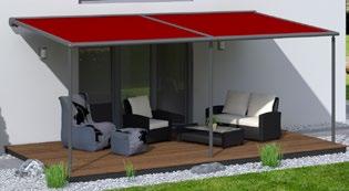 the front support posts 250 cm, other heights (from 152 cm to 250 cm) on request coupled units up to 3 fields wide are available in the markilux pergola 210 (only on