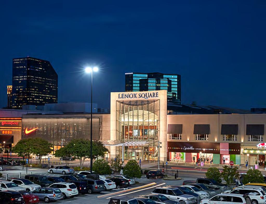 A LUXURY LANDMARK Lenox Square is an iconic shopping destination, and its luxury brands, upscale atmosphere, and amenities attract millions of visitors annually.