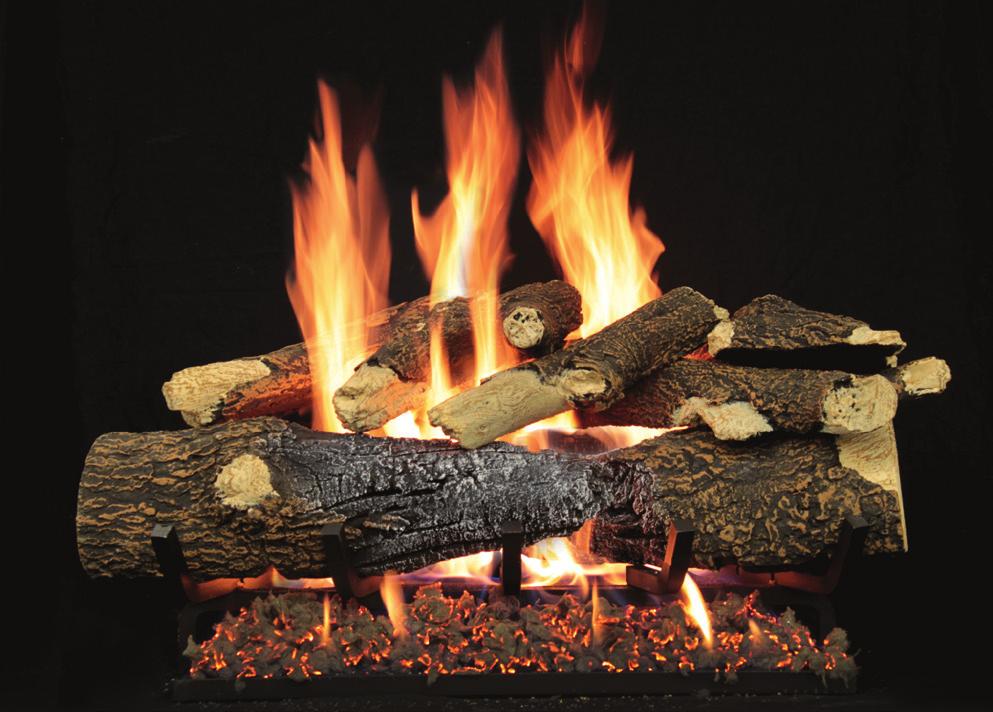 White Mountain Hearth Vented Gas Log Sets and Sand Pan Burners A Vented Gas Log Set installs in a wood-burning fireplace to provide all the ambiance of a real wood fire, but without the work of