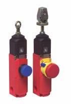 42 mm Model Selection RP-LS42F-75 Series Emergency Stop Rope Pull Switches Positive-opening safety contacts (IEC 60947-5-1), not dependent upon springs Contacts latch open when rope is pulled;