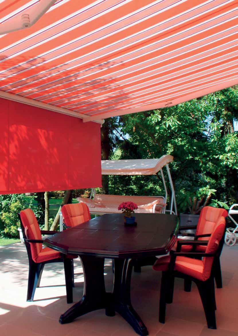 Aluminium covers for a perfect finish PR200 series Harol PR awnings are easily identified by their aluminium covers.