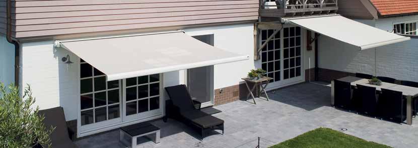 TC130 4 Easy to operate All our awnings are available with manual or electric operation and can be fitted with an automatic wind and sun screen and/or a rain sensor if you wish, to protect your