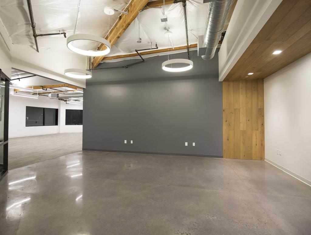 PROPERTY HIGHLIGHTS ±20,420 RSF Market Ready Interior Improvements Complete Creative Open Ceiling Office Environment Designed by Studio G Dedicated Outdoor Amenity Space