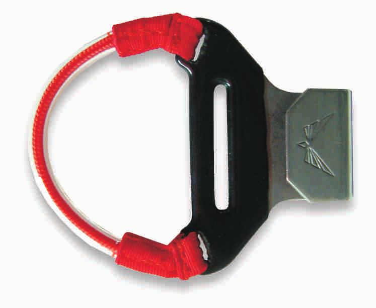 Bar Pad - Supplied as standard or as an option the bar pad helps to reduce the ride of the spreader bar into the rib area Quick Release Hook - Embossed Flying Objects logo Bright red handle for easy