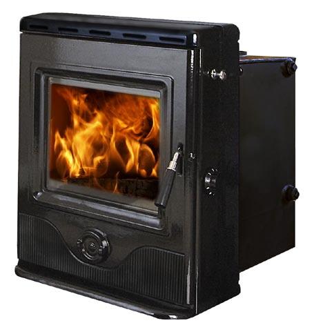 PRECISION INSET Model HF357i 4.9kW Inset Boiler model HF357i-B Clean burn multi fuel inset stove with Central Heating Boiler option 75.