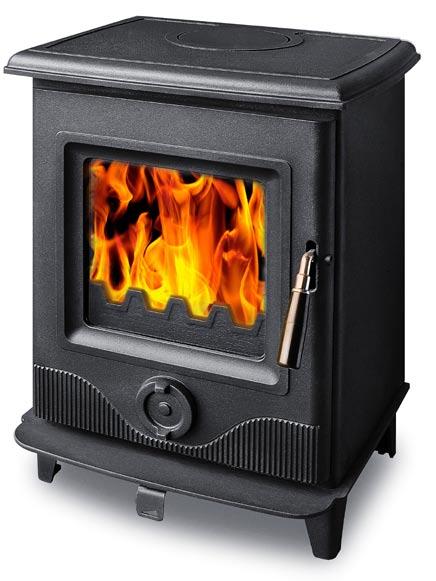PRECISION I Model HF905-SE 4.9kW High Option store stand model HF905-SE-H Clean burn Defra Smoke Exempt multi fuel stove with High option store stand (See High Option pages) 84.