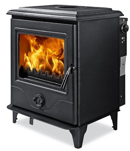 PRECISION III Model HF910 10.0kW Boiler model HF910-B High output clean burn multi fuel stove with Central Heating Boiler option 80.