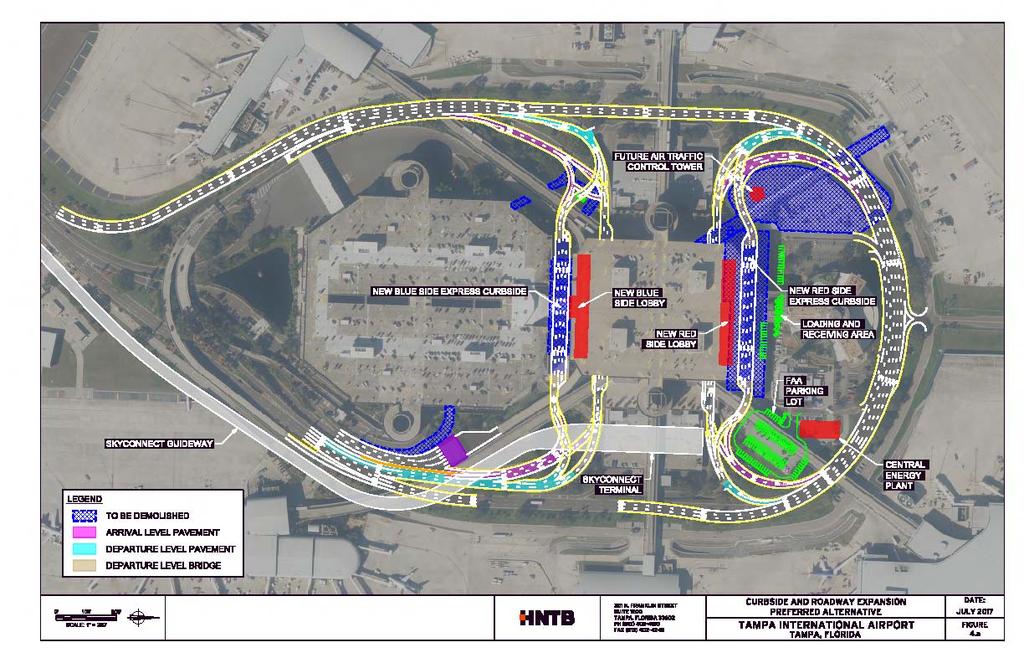 2012 Airport Master Plan Update - 2016 Addendum Introduction and Airport Context Overview Figure 1.15 Curbside and Roadway Expansion Preferred Alternative 1.
