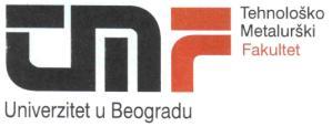Univerzitet u Beogradu Tehnološko metalurški fakultet Katedra za analitičku hemiju i kontrolu kvaliteta Katedra za grafičko inženjerstvo mr Darja B.