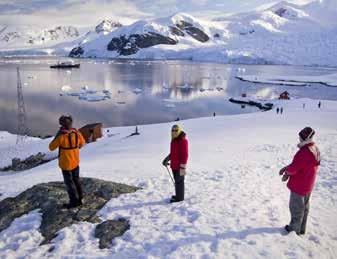 Days 4-7 Awaken to the thrill of Antarctica, where we plan to visit busy penguin rookeries, historic sites and make a continental landing. The Antarctic Peninsula s west coast is ours to explore.