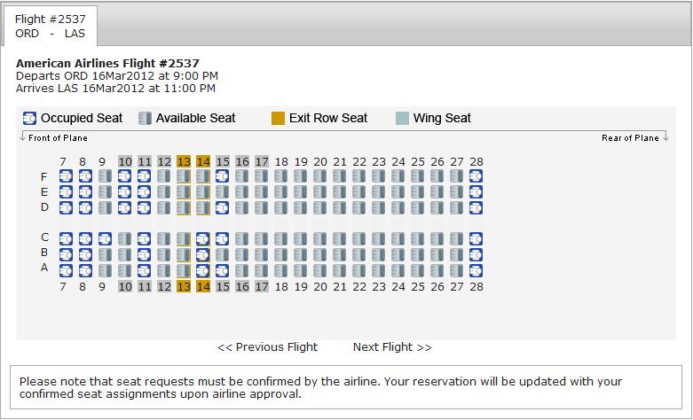 of booking when seat availability is the highest. Note: The selected seats are requests only and are not guaranteed.