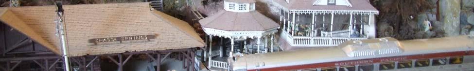 from a Campbell bandstand kit. The tram station was scratch-built.
