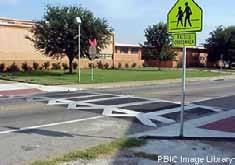 crosswalk or intersection Signage,