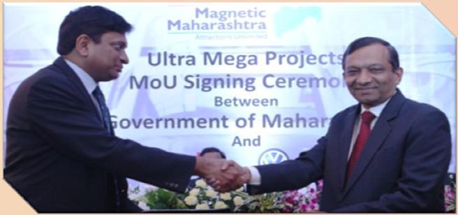 EVENTS - MOU SIGNING CEREMONY MAHARASHTRA ON COURSE TO BECOME INTERNATIONAL AUTO-HUB Auto companies to invest INR 11,510 crore in Maharashtra On 28 th August 2014, some of the leading car