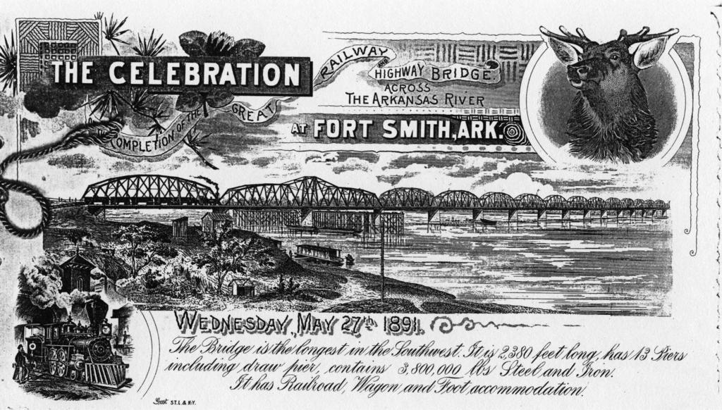 Jay Gould finally got his long-awaited Fort Smith bridge in 1891. Lack of a bridge had held up development south of Fort Smith for almost a decade.
