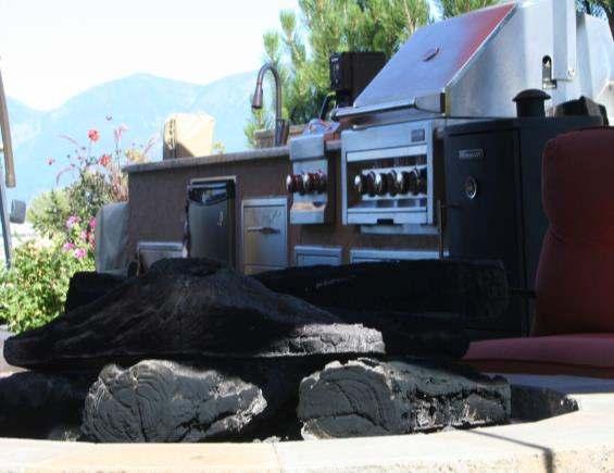 Hardscape package consists of 8 aggregate RV pad, 4 stamped patio, fire pit,