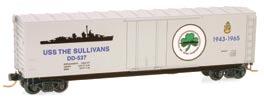 Delaware State Car Road Number DE 1787 USS The Sullivans Navy Series #7 Road Number DD-537 This 40 standard box car with plug door is car #50 of a 50-car series representing each of the 50 states in