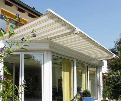awnings Sun Control UV protection motorized shade sun & wind controls