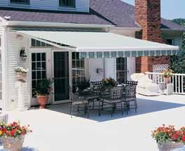 Choose from several models of wind resistant awning frames and beautiful