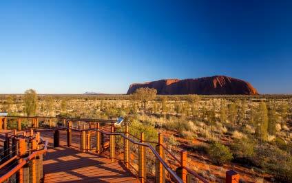Uluru can also be easily seen on the distant horizon from this lookout Your Driver Guide will provide insight into the history and geology of this ancient land On arrival at Kata
