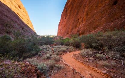 Travel to Kata Tjuta (the Olgas) with commentary provided by your Driver Guide On arrival at Kata Tjuta