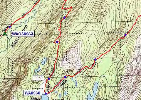 8-9467 ft TR0962 - Burro Pass trail junction - mi