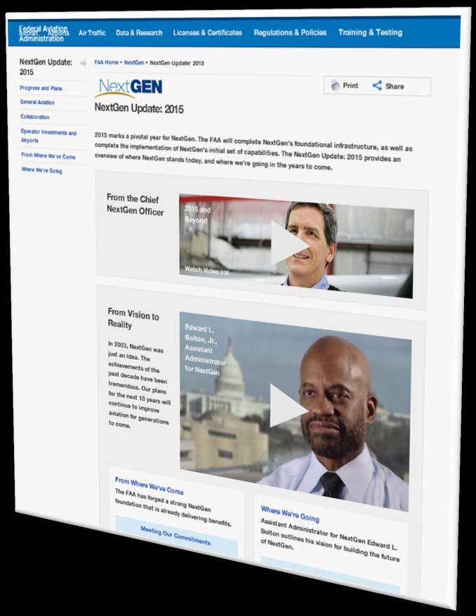 NextGen Update: 2015 The NextGen Update: 2015 will be a web-based product Links to additional information including program websites, reports, videos, etc.