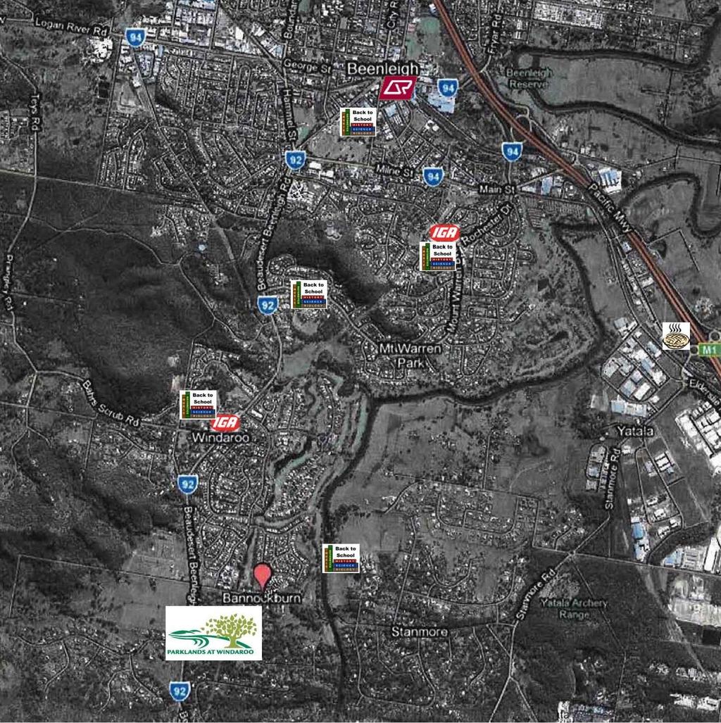 Location Maps Stage 2 of Parklands at Windaroo is located at Territory &