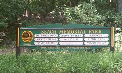 Beach Memorial Park Middlebrook Park The land for this park was purchased by E. Merrill and Florence Beach from the Bridgeport Hydraulic Company.