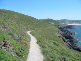 This is the path you will have to descend if you choose to return from Baggy Point using the higher path.