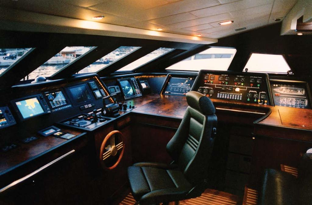 Wheelhouse Space technology wheelhouse, equipped with commercial hi-tech navigation