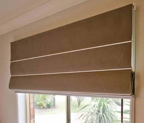 15 Made to exacting standards, right here in Australia, Uniline Roman blinds will enhance the look of any window.