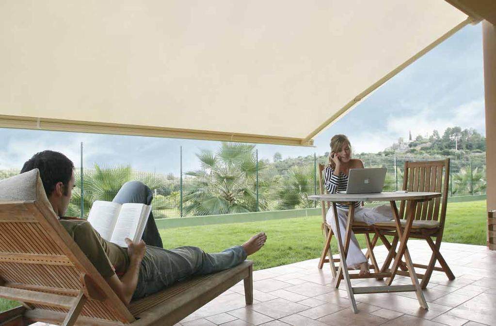 23 Llaza WIN PRO 400 FOLDING ARM AWNINGS. The elegant Llaza Win Pro 400 folding arm awning represents the latest in design technology.