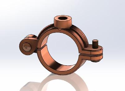 FIG. 41H split ring extension hanger, hinge design Plain Malleable Iron (41HB) Electro-Galvanized (41HG) Designed for the suspension of non-insulated stationary pipe lines horizontally or vertically.