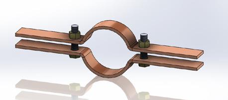 FIG. 50CT riser clamp for copper tubing Variants: Copper Plated Carbon Steel (50CT) Copper Epoxy Coated Electro-Galvanized Steel COPPER-GARD: Imported (50CTI) Designed for supporting and stabilizing