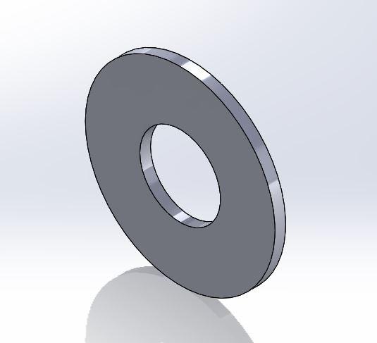 FIG. 52 round steel washer PLAIN E.G. SS SX. Plain Carbon Steel (52B) Electro-Galvanized (52G) T-304 Stainless (52SS) T-316 Stainless (52SX) Designed to produce a greater bearing surface.