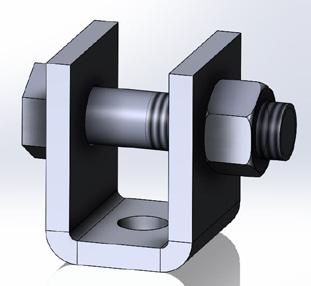 attachment of hanger rod to the bottom flange of steel beams where heavy loads and large hanger rod sizes are required.