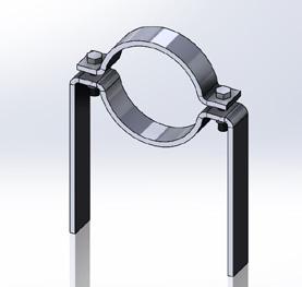 FIG. 97 extended pipe clamp Plain Carbon Steel (97B) Hot-Dip Galvanized (97HDG) T-316 Stainless (97SX) Electro-Galvanized (97G) T-304 Stainless (97SS) Designed for suspending or supporting pipe lines